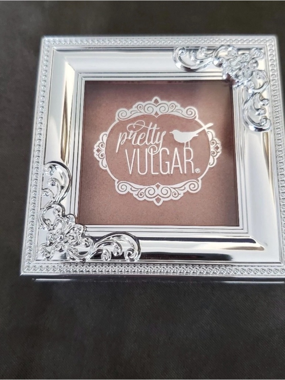 Pretty Vulgar Silver Compact with Brown Shade